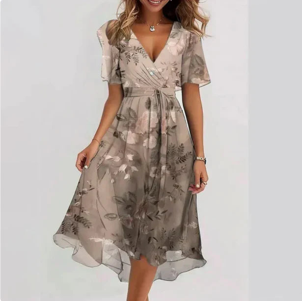 Anne - Women's Dress with V-Neck