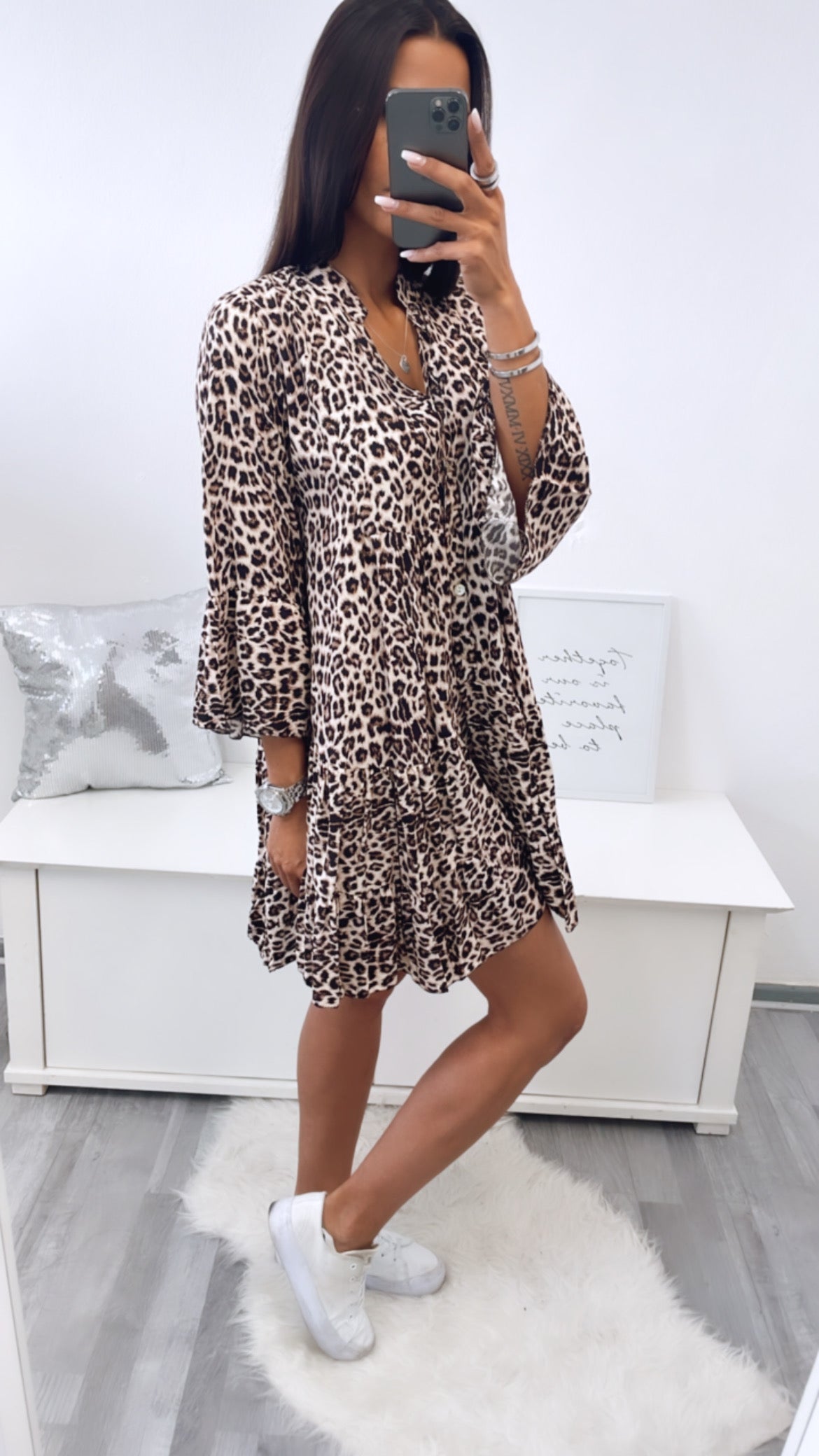 Mia Leopard Print Tunic Blouse