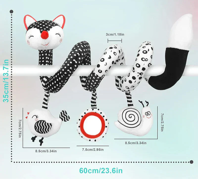 BabySpiral Comfort – Soft Activity Toy for Car Seat and Stroller