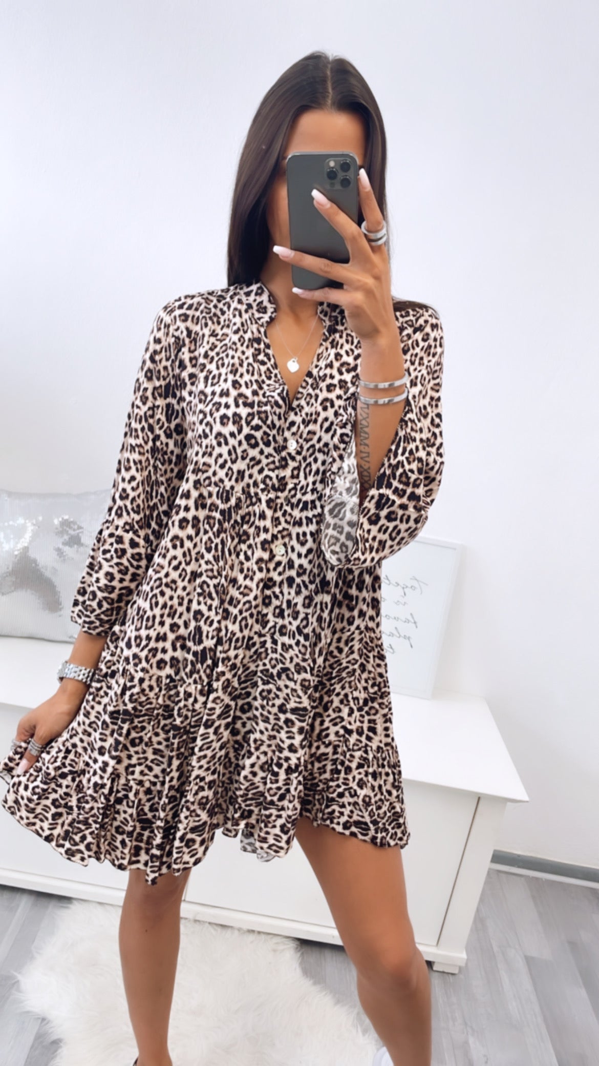 Mia Leopard Print Tunic Blouse