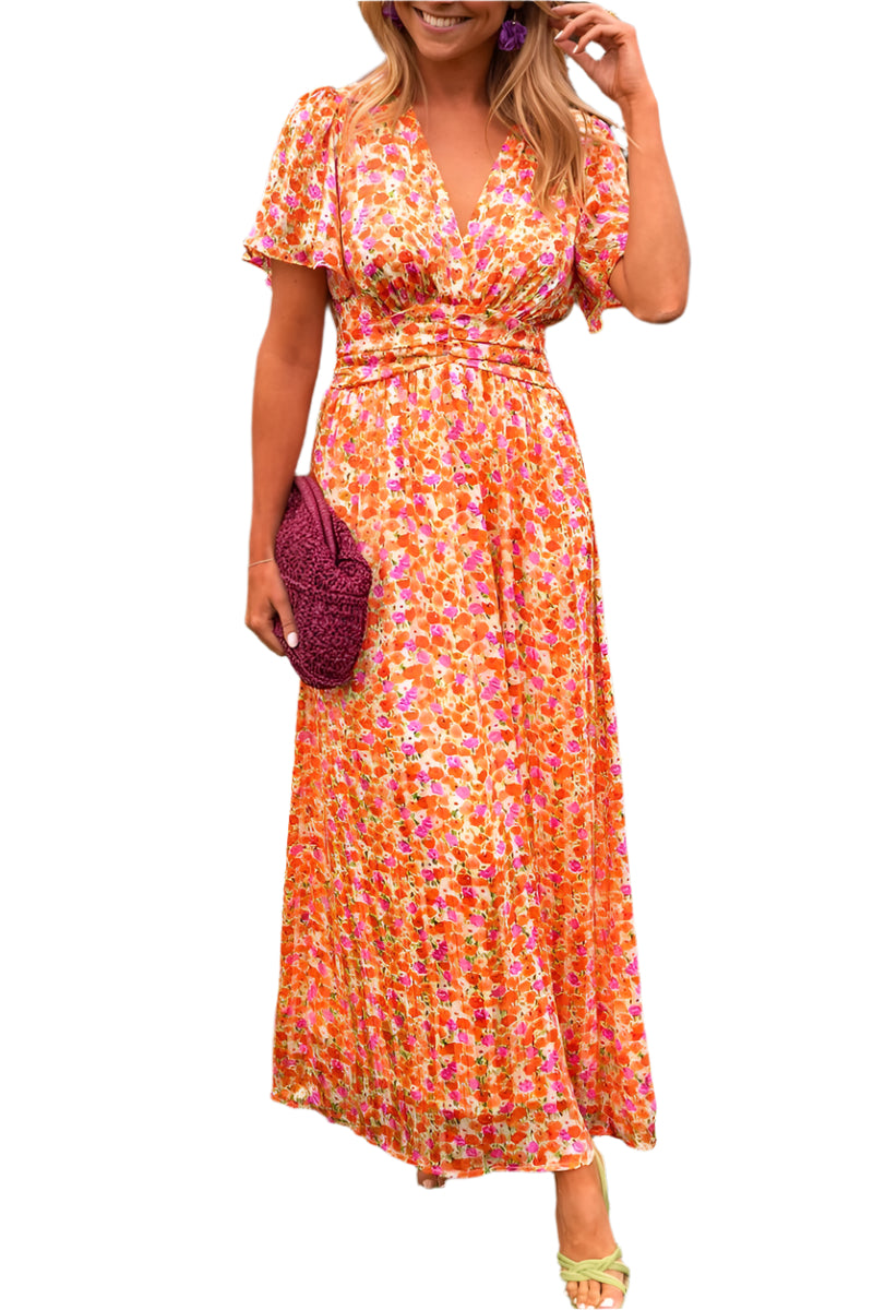 Amalfi – Long dress with V-neck and flattering fit