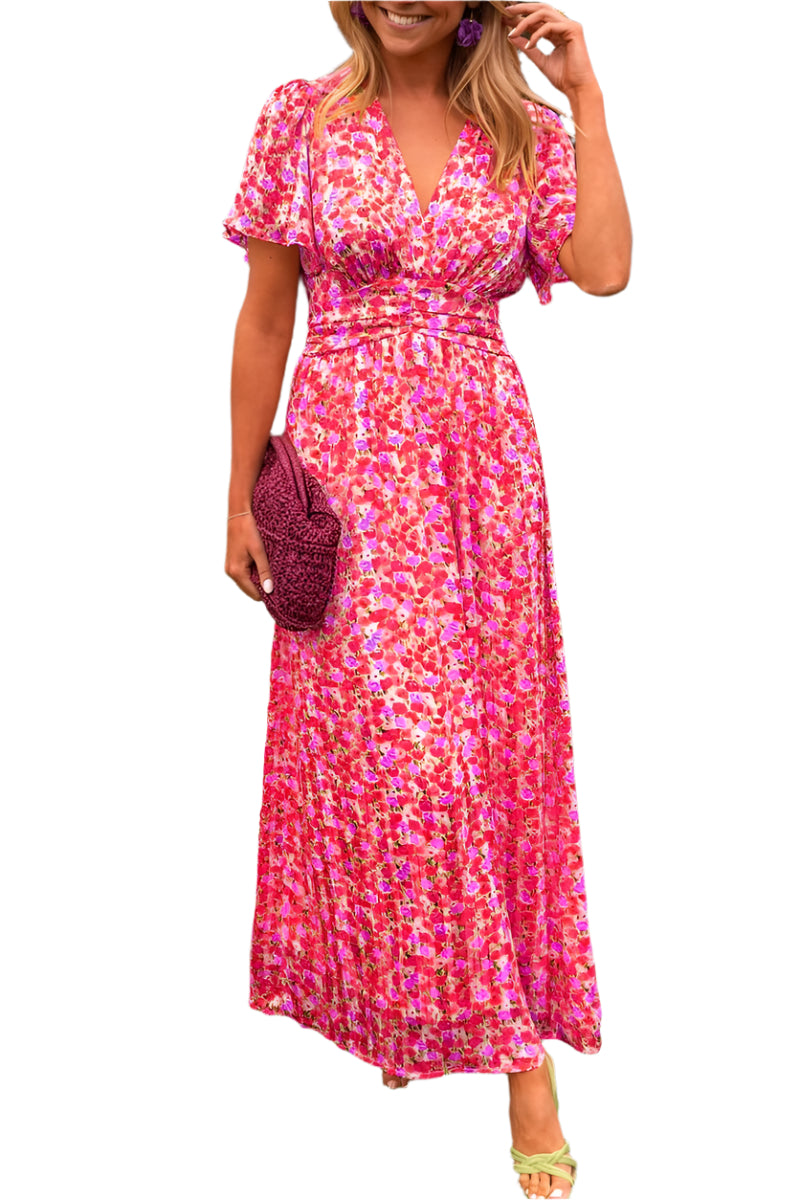 Amalfi – Long dress with V-neck and flattering fit