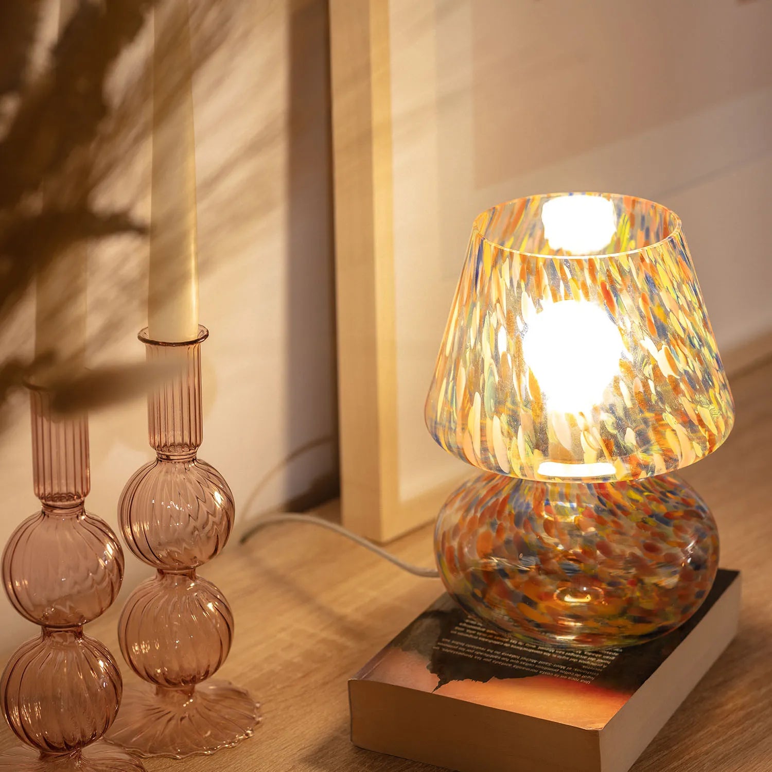 Luminar - Multicolor Glass Tablelamp