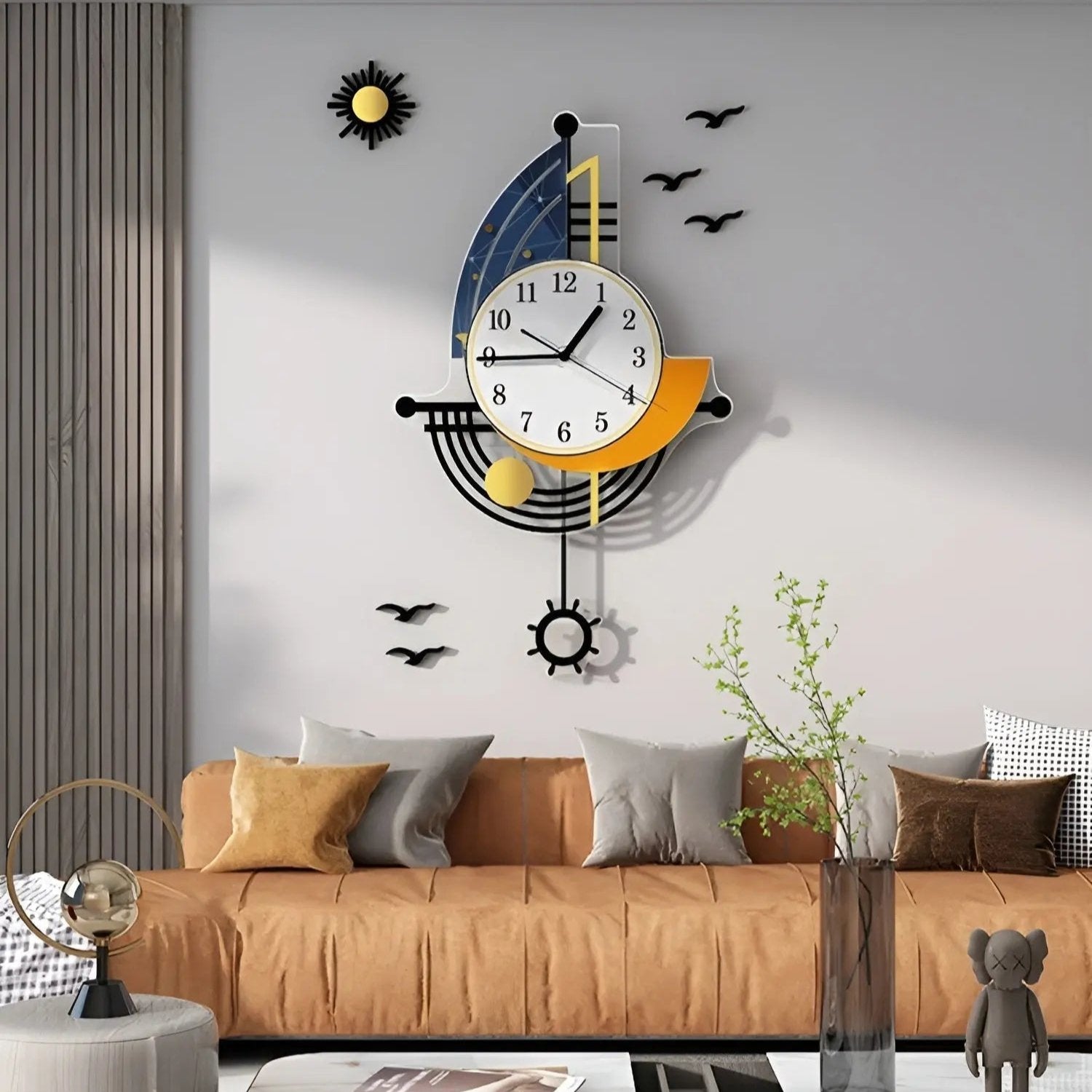 OceanTide Clock - Wall clock with a nautical theme for maritime elegance