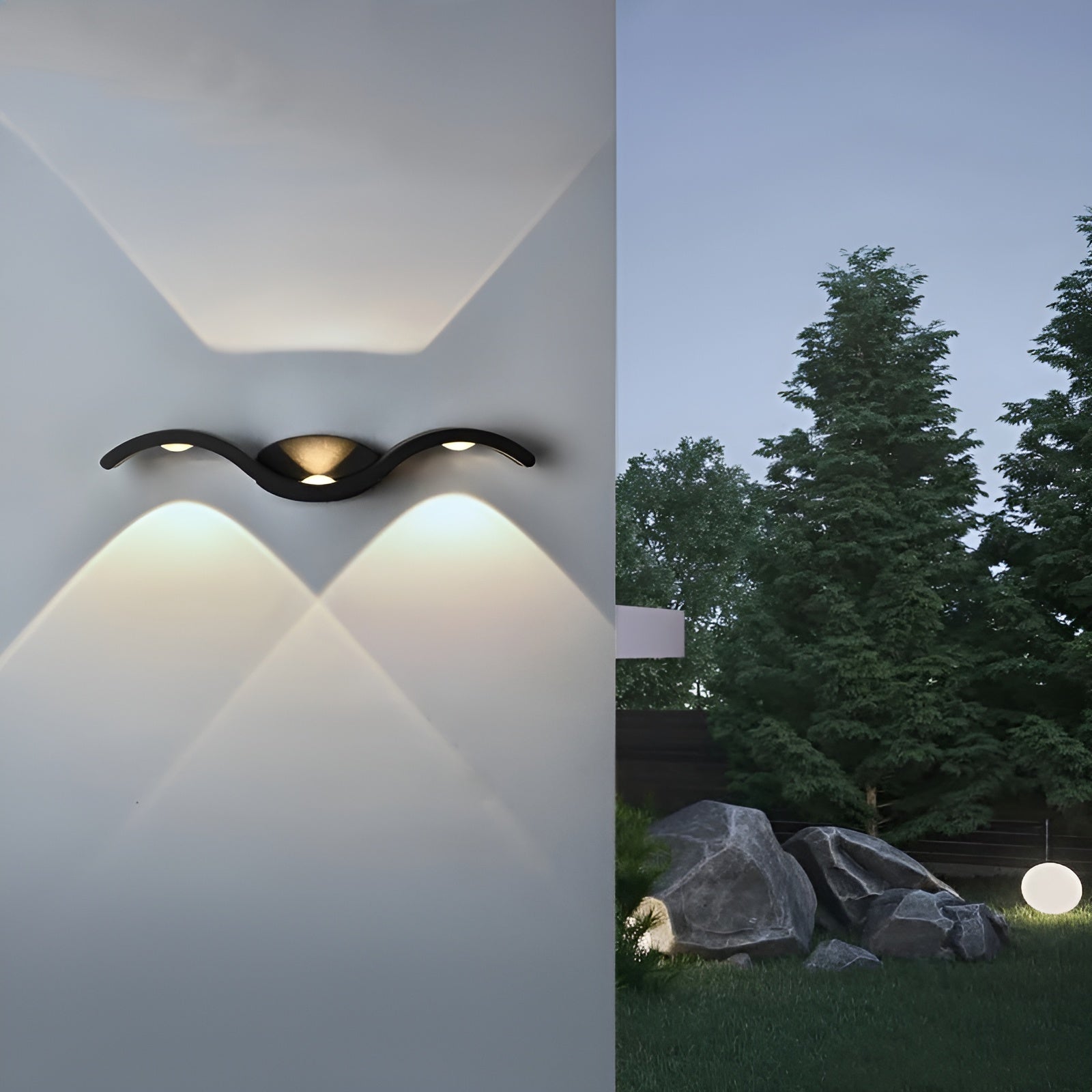 Modern waterproof LED wall lamp for indoor and outdoor spaces