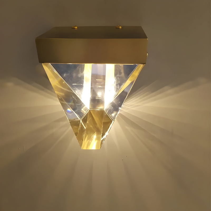 Geometric crystal wall lamp light