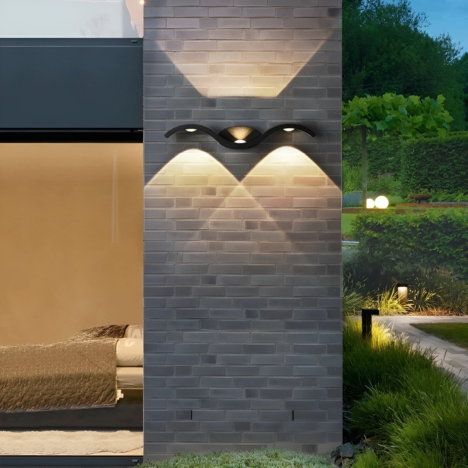 Modern waterproof LED wall lamp for indoor and outdoor spaces