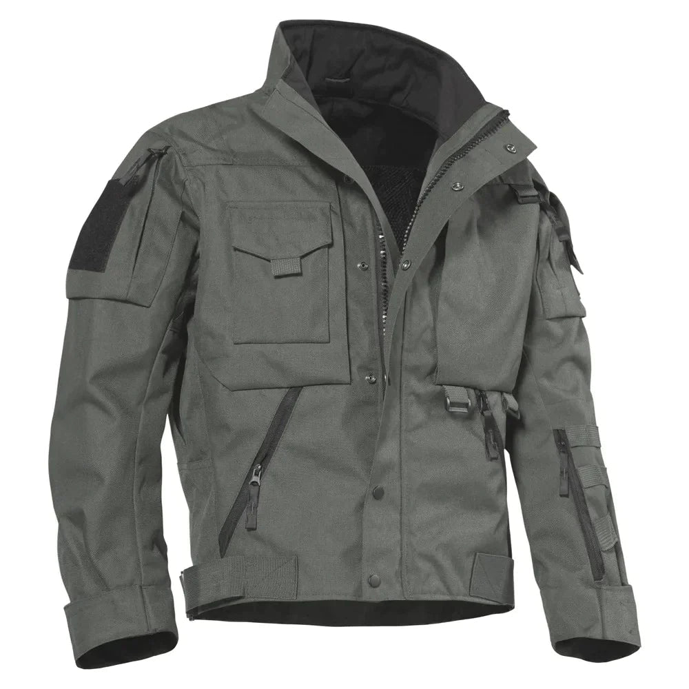 William - Waterproof long sleeve jacket with multiple pockets and zip