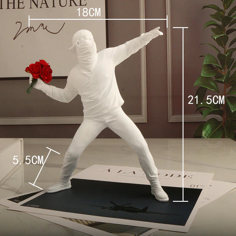 BloomThrower Modern Flower Thrower Statue