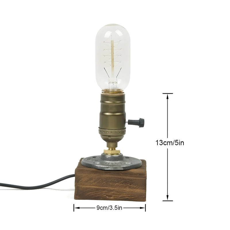 Antique industrial bulb table lamp