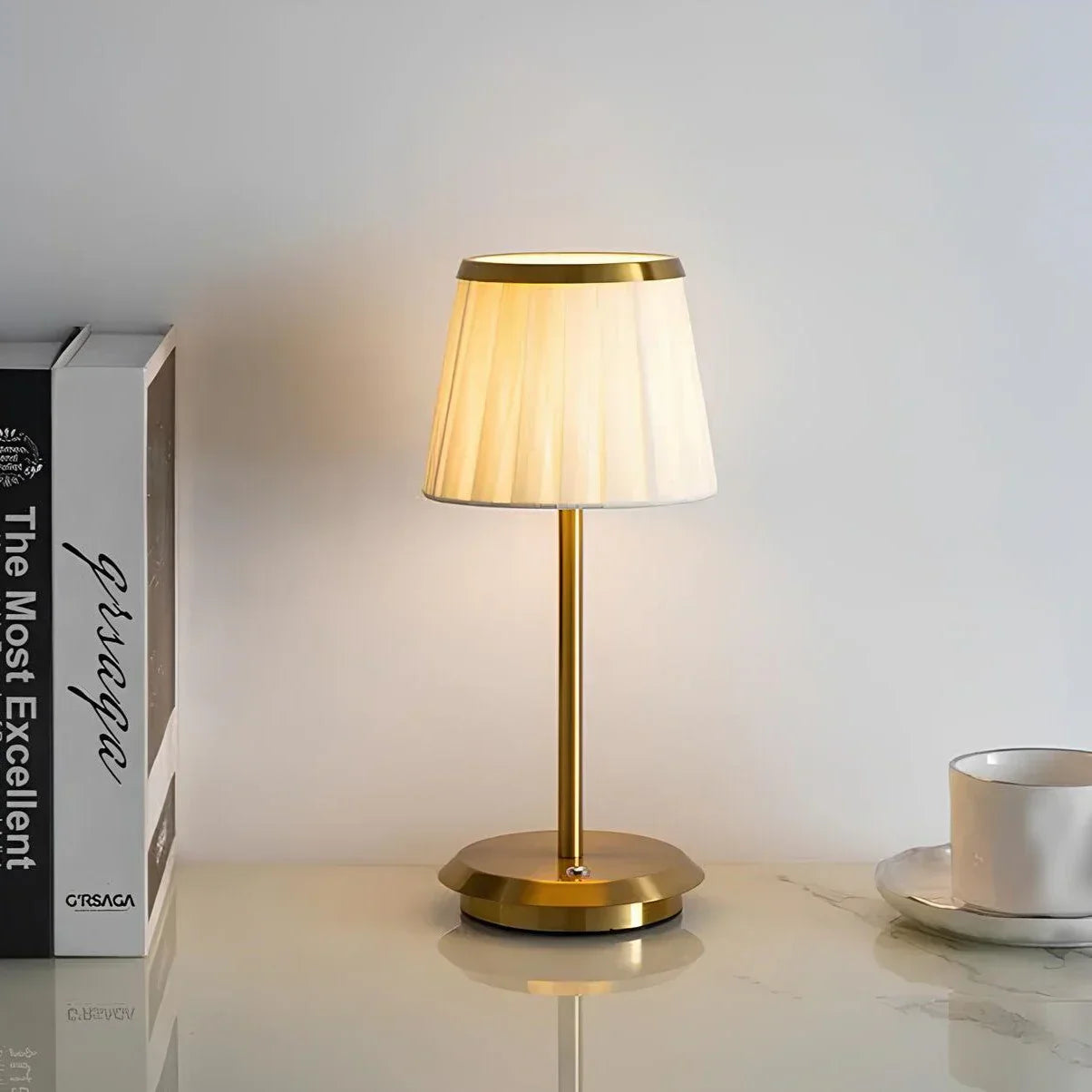 GleamTone - Elegant Pleated Table Lamp