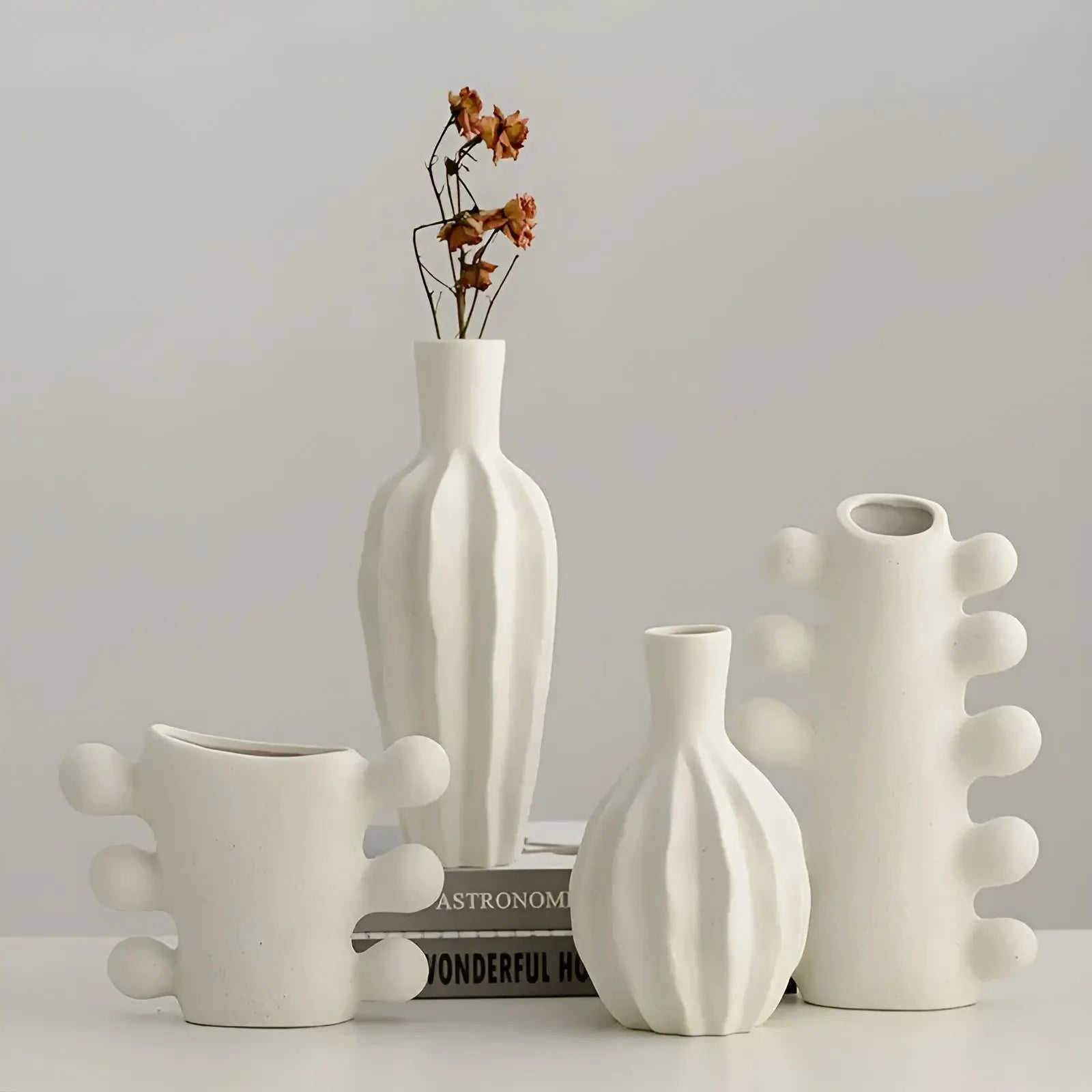 Elysian Bloom Minimalist Ceramic Vase