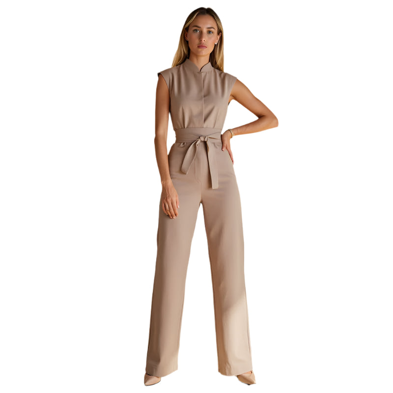 Sophie – Sleeveless Jumpsuit with Belt and Elegant Everyday Style