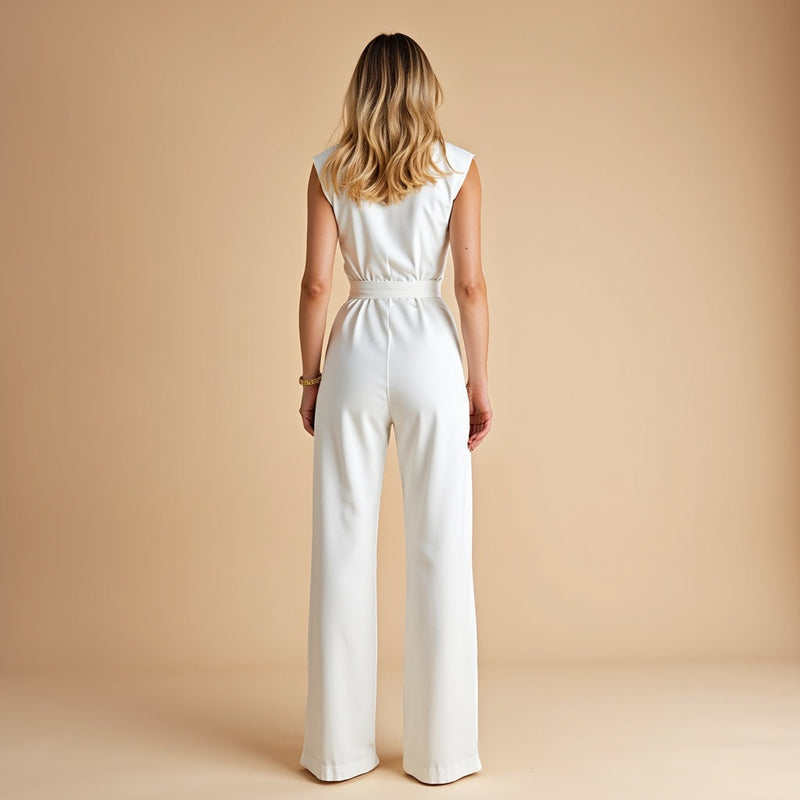 Sophie – Sleeveless Jumpsuit with Belt and Elegant Everyday Style