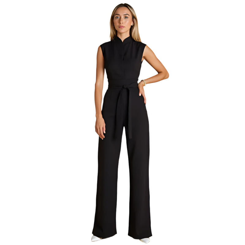 Sophie – Sleeveless Jumpsuit with Belt and Elegant Everyday Style