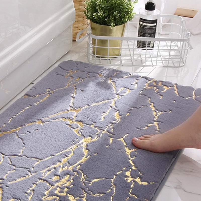 Non-slip - Elegant bath mat with gold design