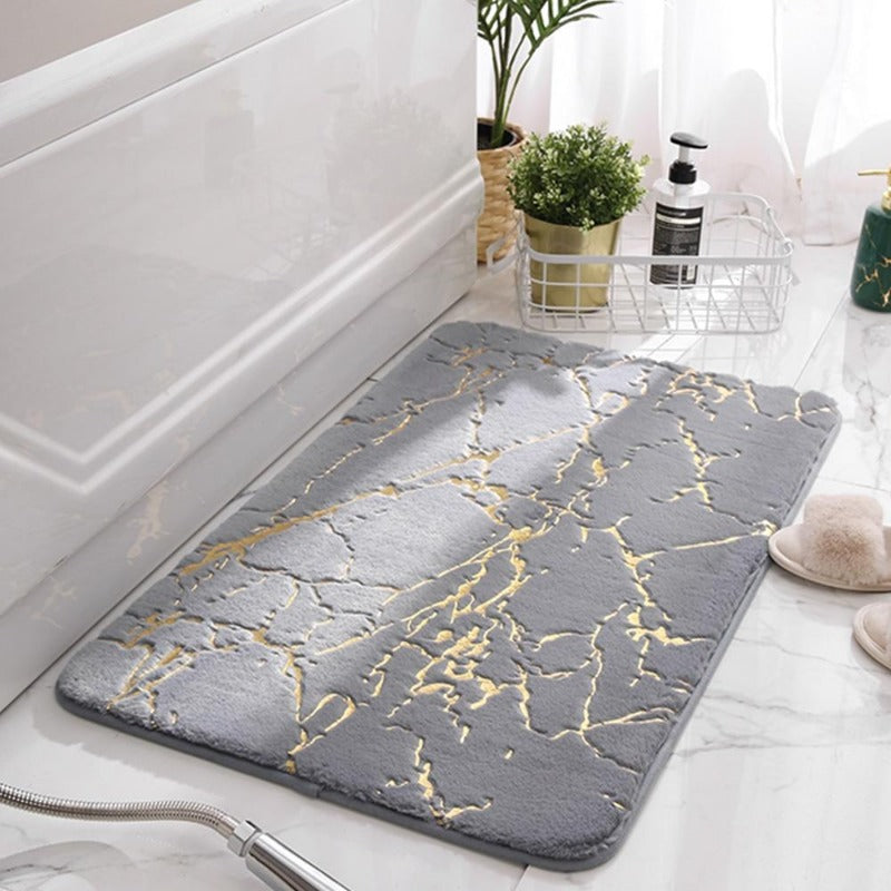 Non-slip - Elegant bath mat with gold design