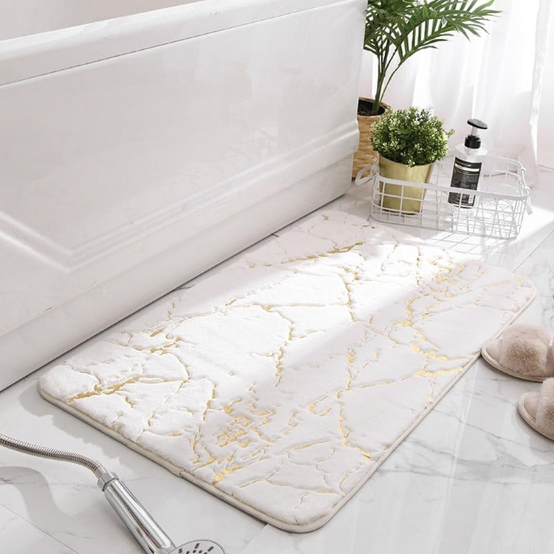 Non-slip - Elegant bath mat with gold design