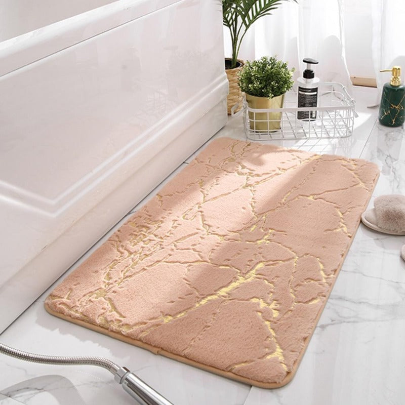 Non-slip - Elegant bath mat with gold design