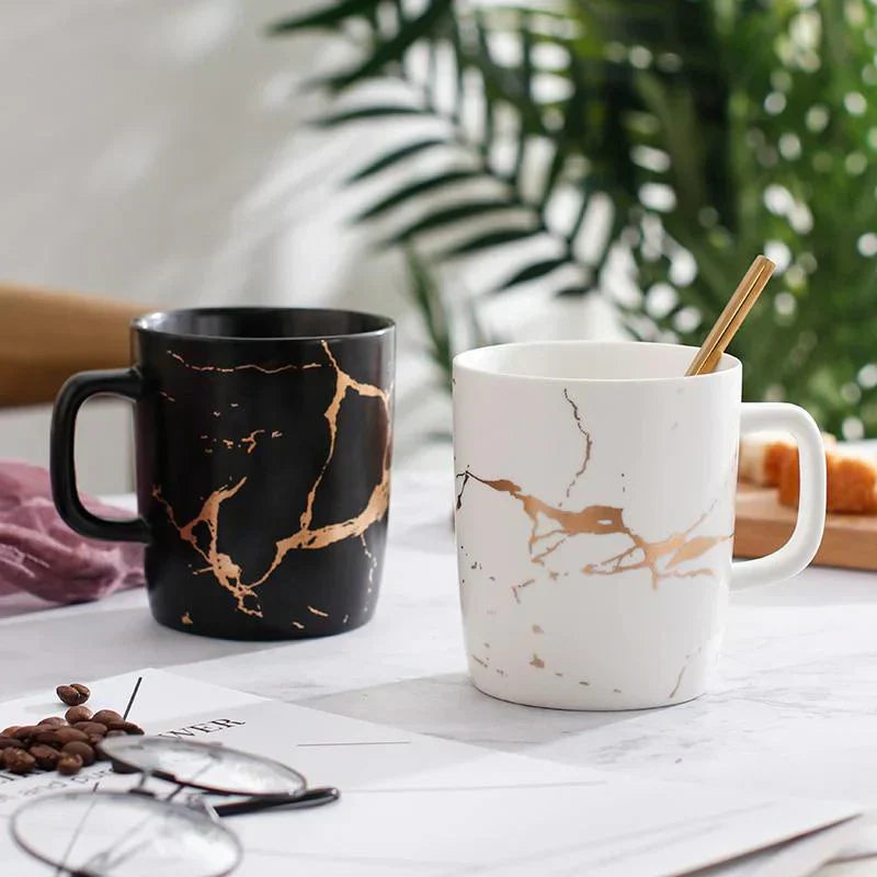 LumiStone Coffee Mug with Striking Pattern and Glossy Surface