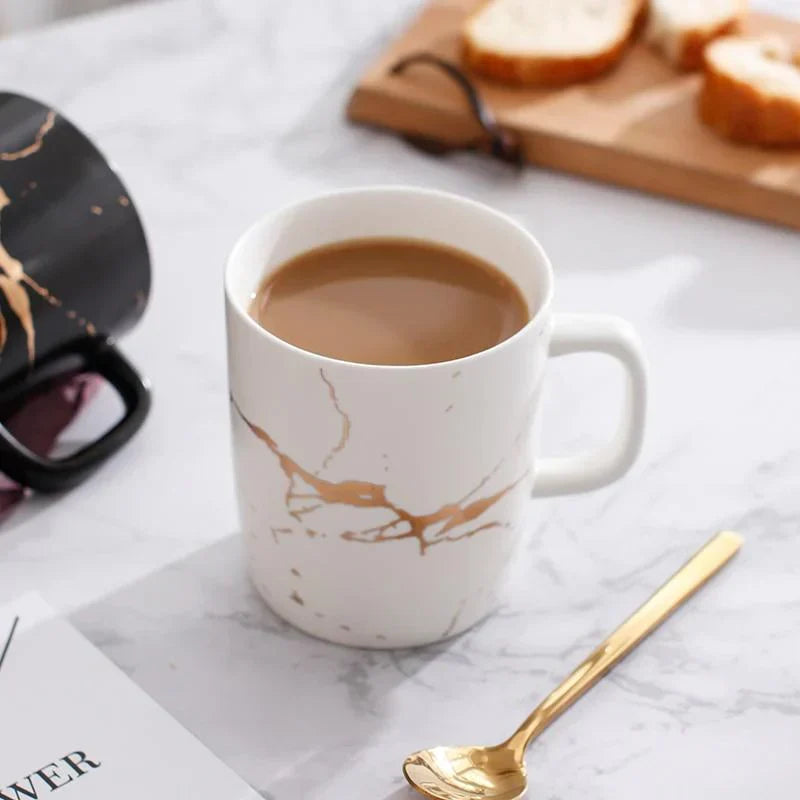 LumiStone Coffee Mug with Striking Pattern and Glossy Surface