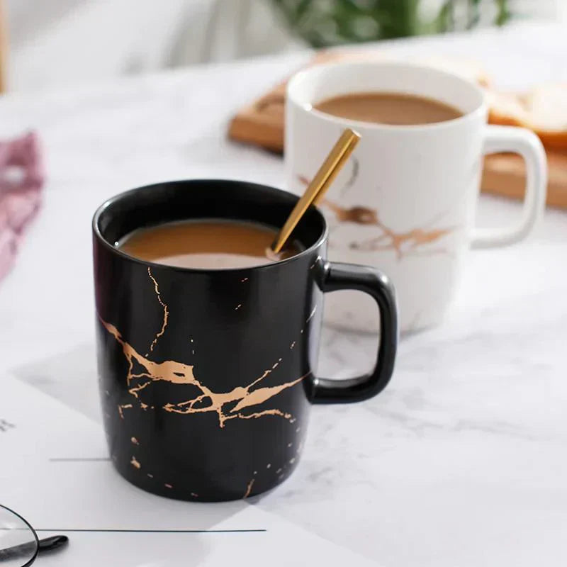 LumiStone Coffee Mug with Striking Pattern and Glossy Surface