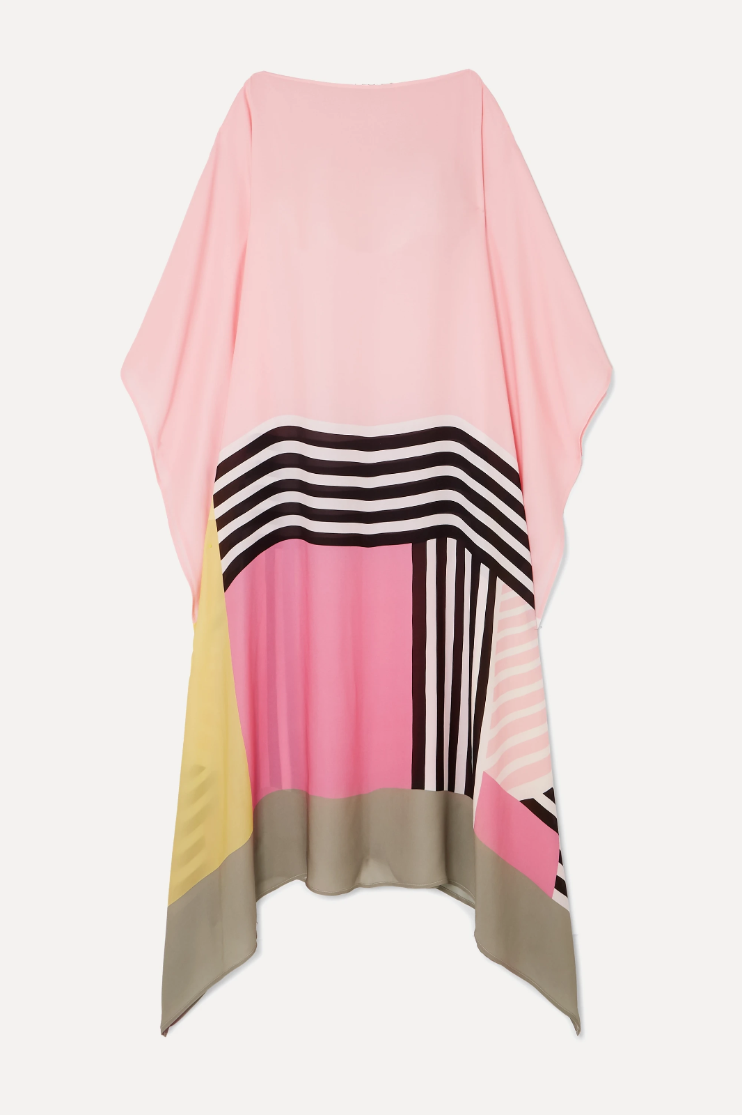 Cristy - Long geometric dress with over sleeves