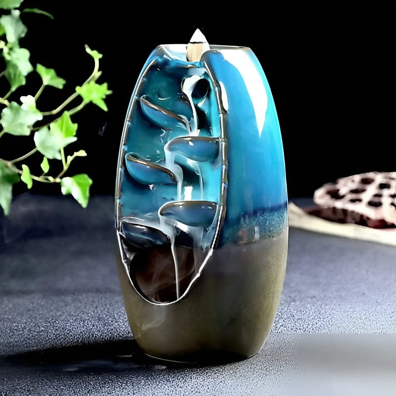 CalmCascade - soothing waterfall incense burner