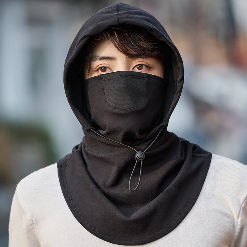 Cyclist - comfortable face mask with hood and neck warmer