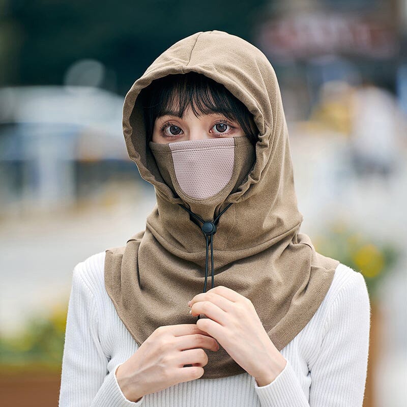 Cyclist - comfortable face mask with hood and neck warmer