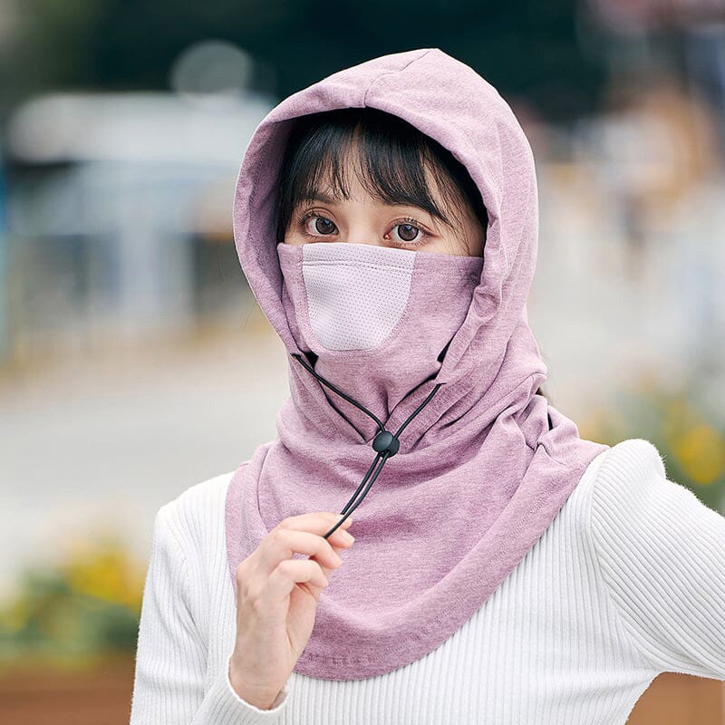 Cyclist - comfortable face mask with hood and neck warmer