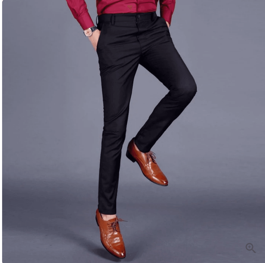 Soren - Slim fit pants with elastic waistband and pockets