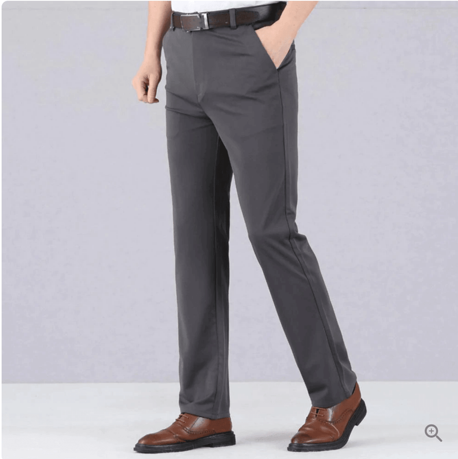 Soren - Slim fit pants with elastic waistband and pockets