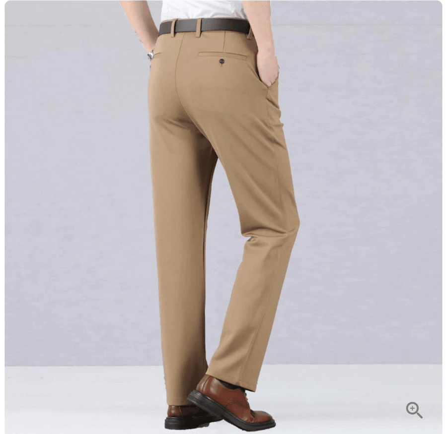 Soren - Slim fit pants with elastic waistband and pockets