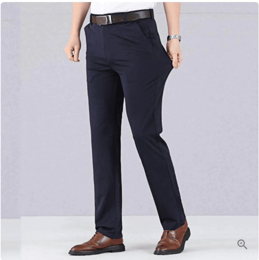 Soren - Slim fit pants with elastic waistband and pockets