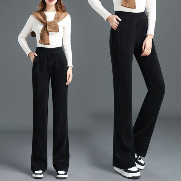 Liva - Relaxed pants with wide legs and elastic waistband