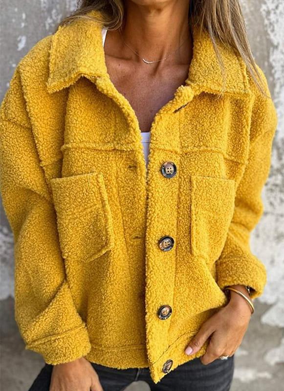 Marlene Elegant Jacket with Unique Reversed Collar Design