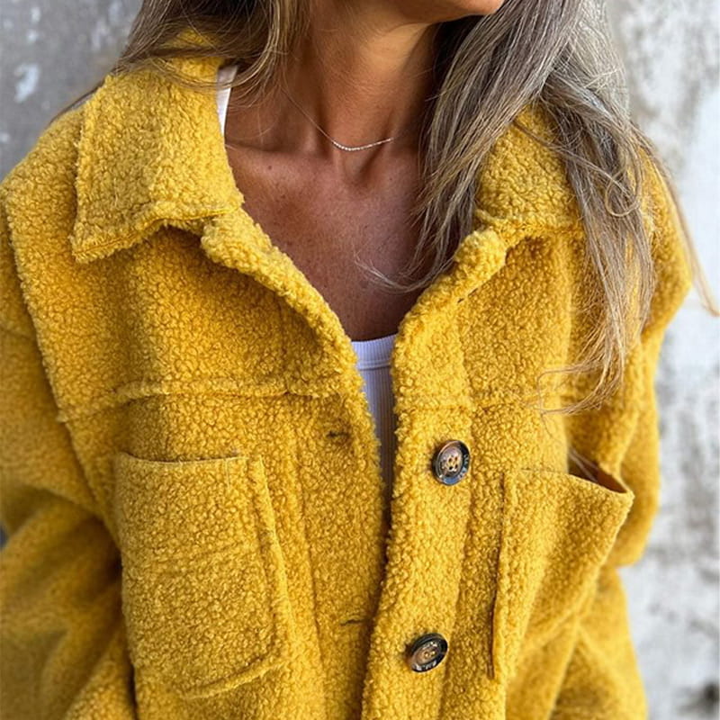 Marlene Elegant Jacket with Unique Reversed Collar Design