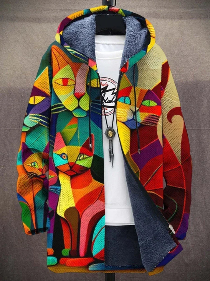 Remi - Artistic Hooded Zip Jacket