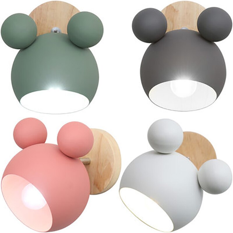 Mouse Ear Wall Lights in Vibrant Colors