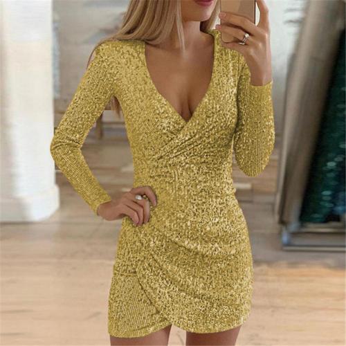 Caroline Glitter Wrap Women's Dress